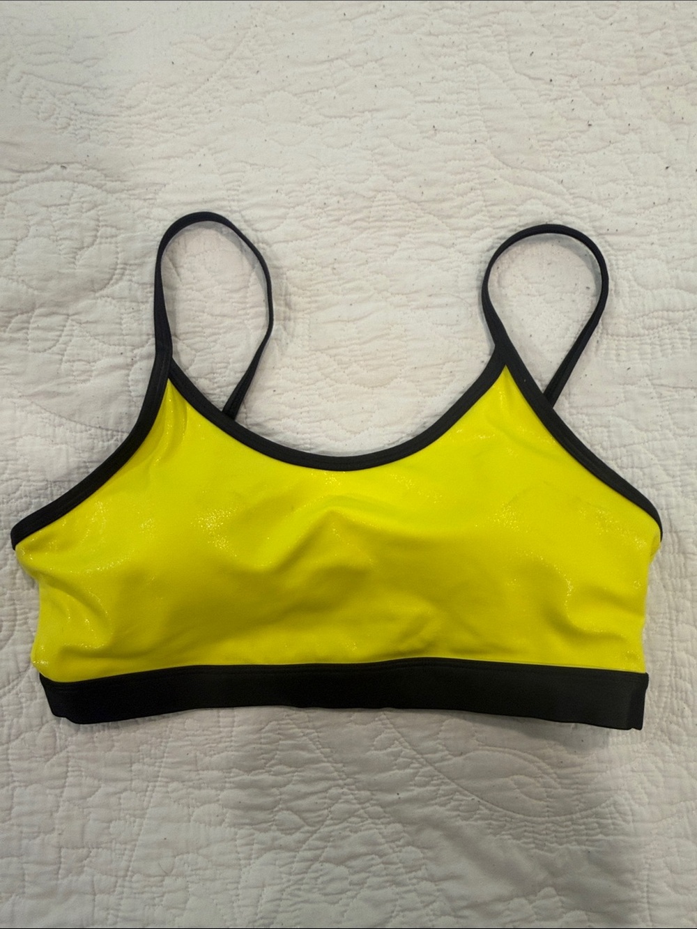 Zyia active light n tight sports bra- Yellow & Black